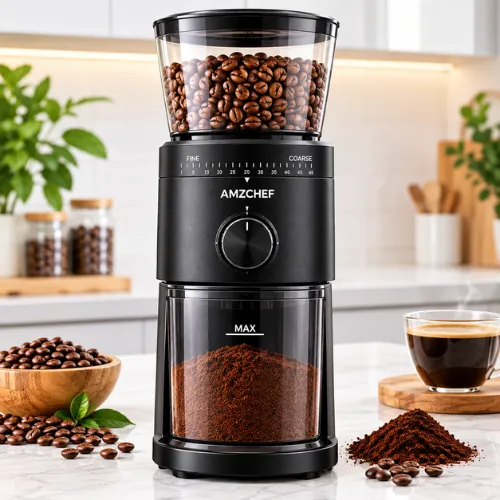 AMZCHEF Burr Coffee Grinder
