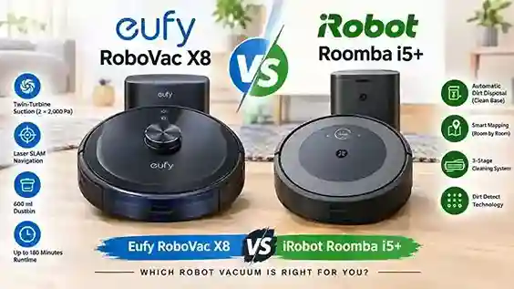 Eufy RoboVac X8 vs iRobot Roomba i5+