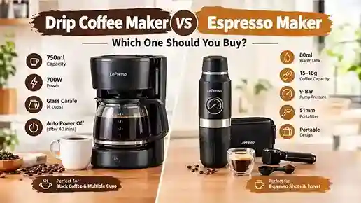 Drip Coffee Maker vs Espresso Maker