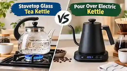 Stovetop Glass Tea Kettle vs Pour Over Electric Kettle