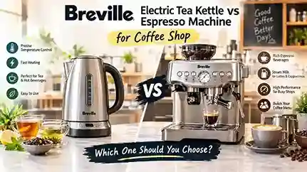 Breville Electric Tea Kettle vs Espresso Machine for Coffee Shop