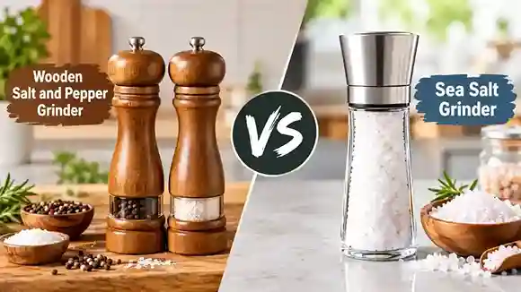 Wooden Salt and Pepper Grinder vs Sea Salt Grinder