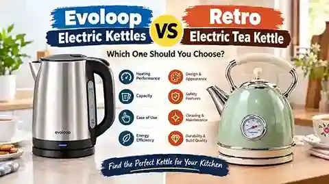Evoloop Electric Kettle vs Retro Electric Tea Kettle