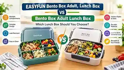 Easyfun Bento Box Adult Lunch Box vs Bento Box Adult Lunch Box