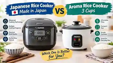 Japanese Rice Cooker vs Aroma Rice Cooker 3 Cups